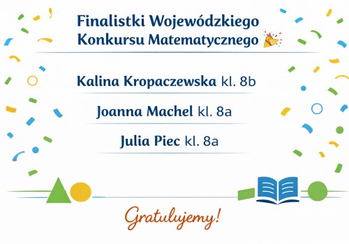 Finalistki Wojewódzkiego Konkursu Matematycznego